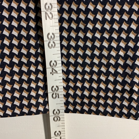 The Limited Petite navy with a white and gold square motif mid-length dress - Picture 10 of 12